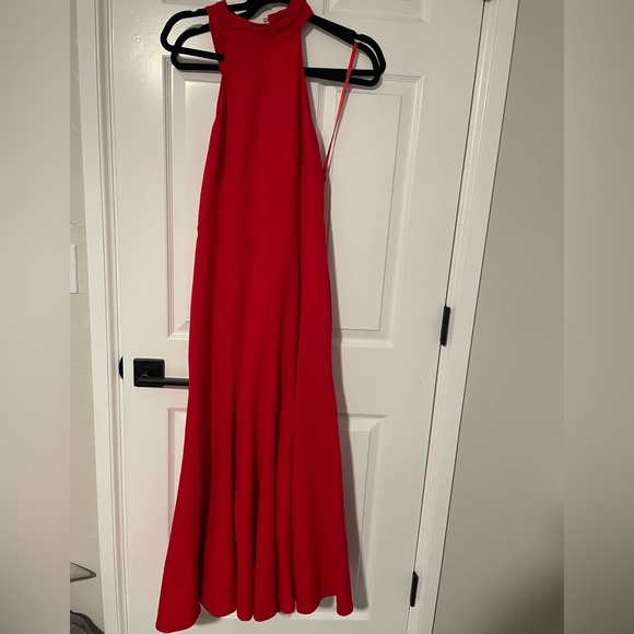 NWoT Anthropologie Red Halter Dress small - Picture 4 of 7